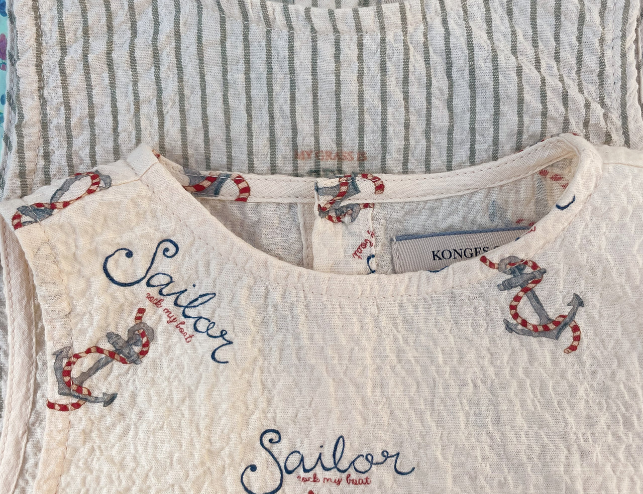 Konges Sløjd A/S WOVEN ROMPERS & JUMPSUITS stripe bluie