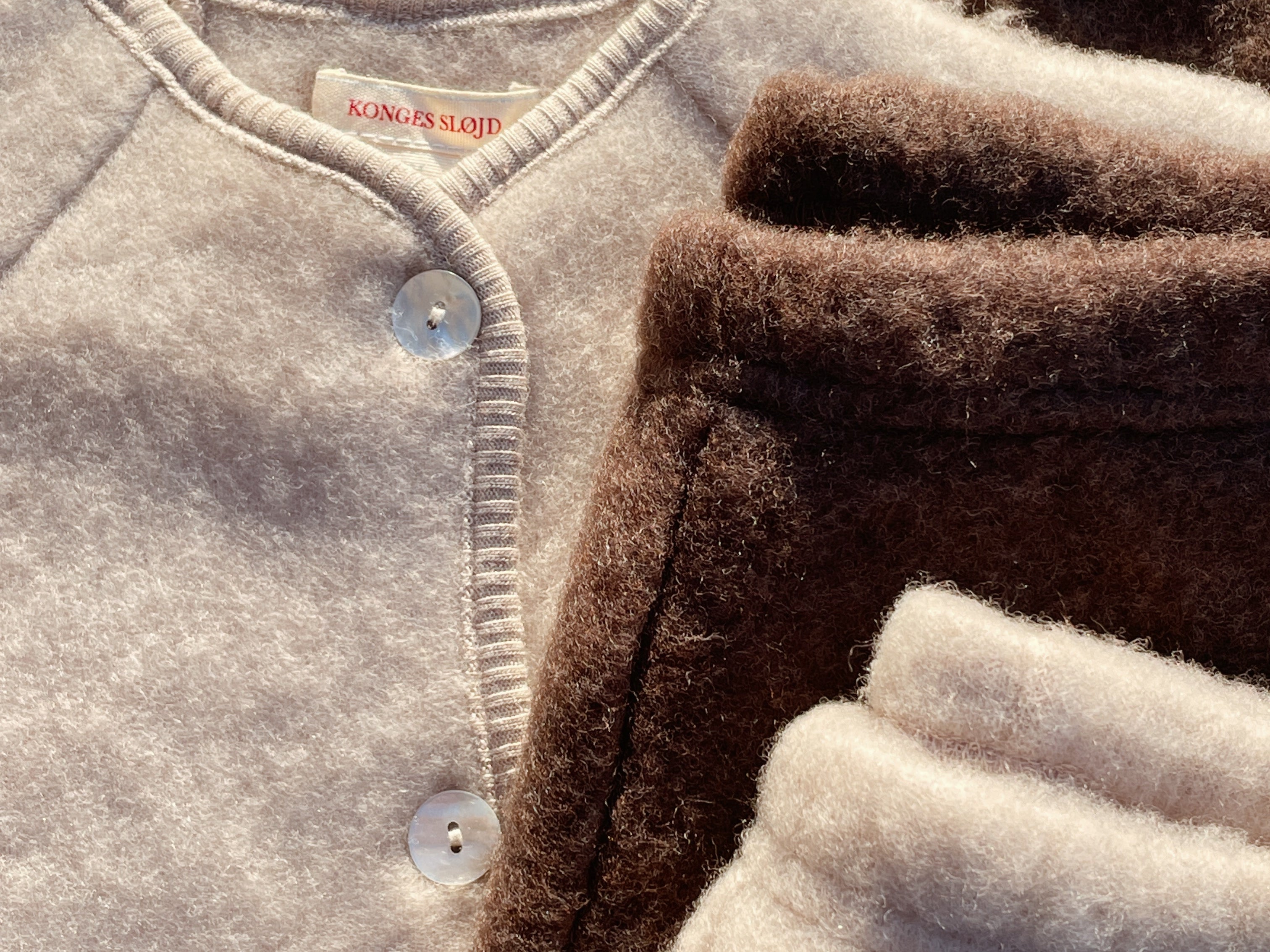 Konges Sløjd A/S JERSEY PANTS oatmeal melange