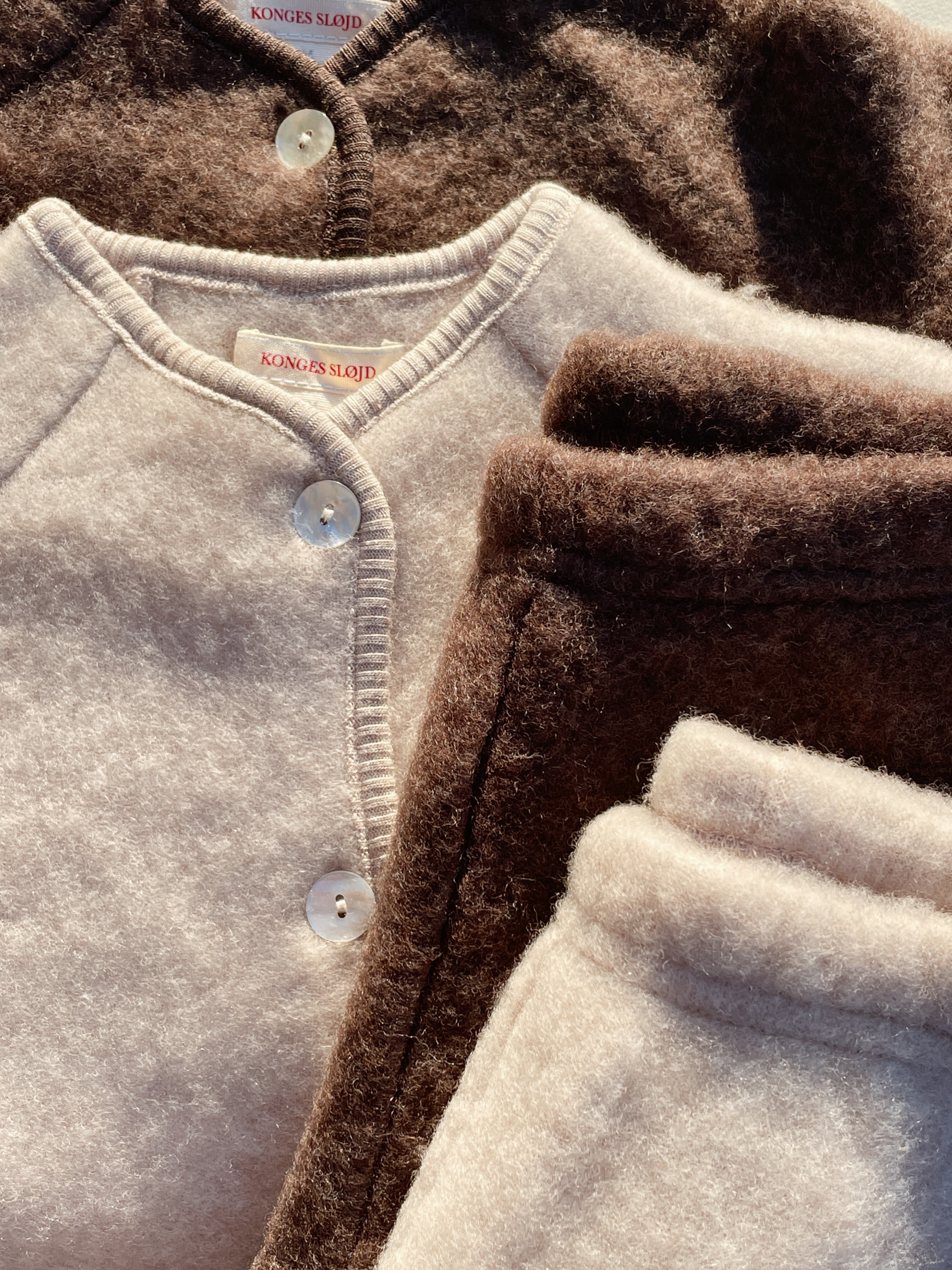 Konges Sløjd A/S JERSEY PANTS oatmeal melange