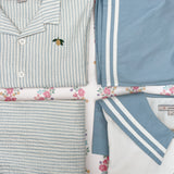 Konges Sløjd A/S WOVEN SHORT SLEEVE SHIRTS cloud stripe