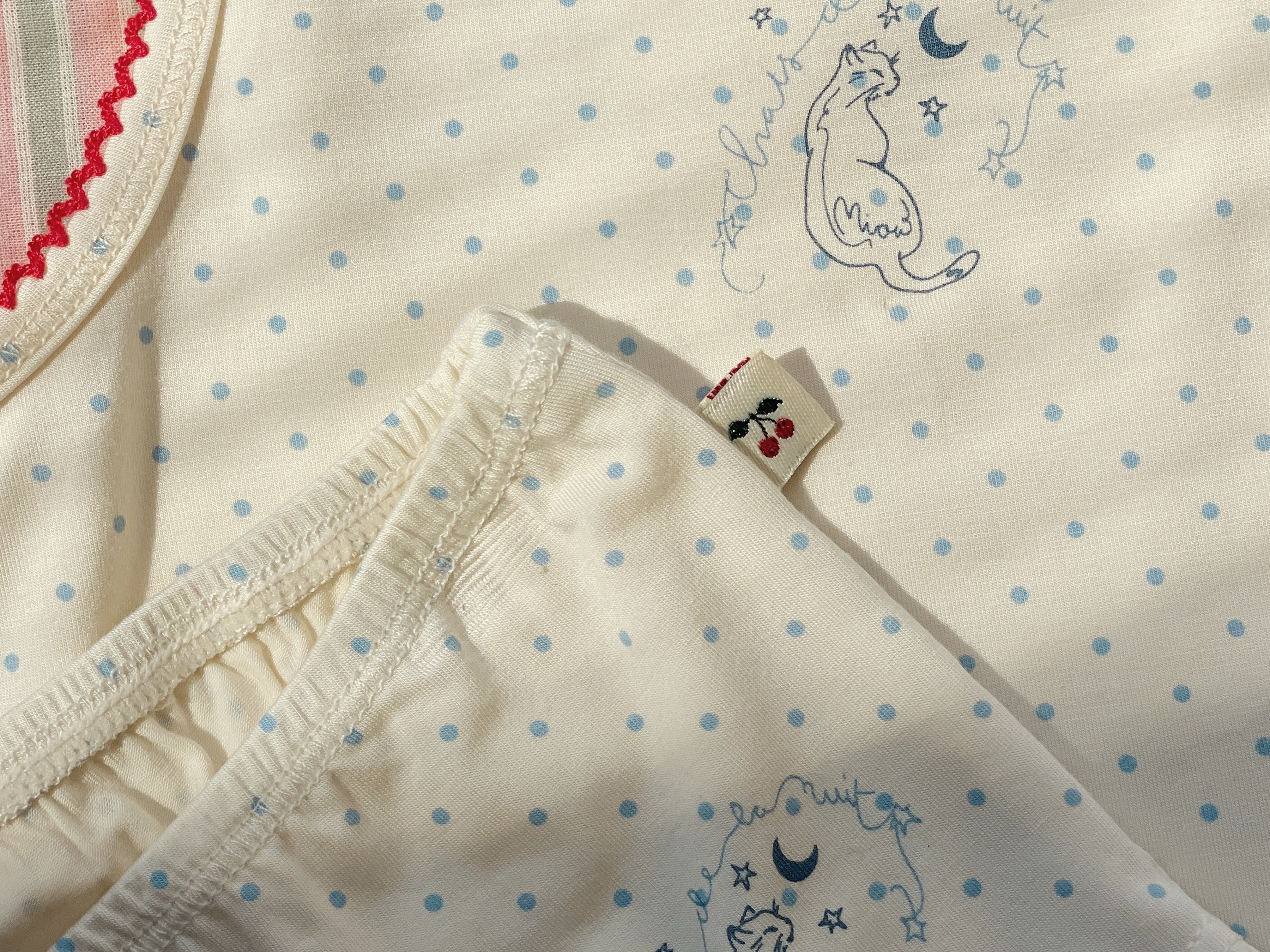 Konges Sløjd A/S Unterwäsche blue kitty dot/tramonto