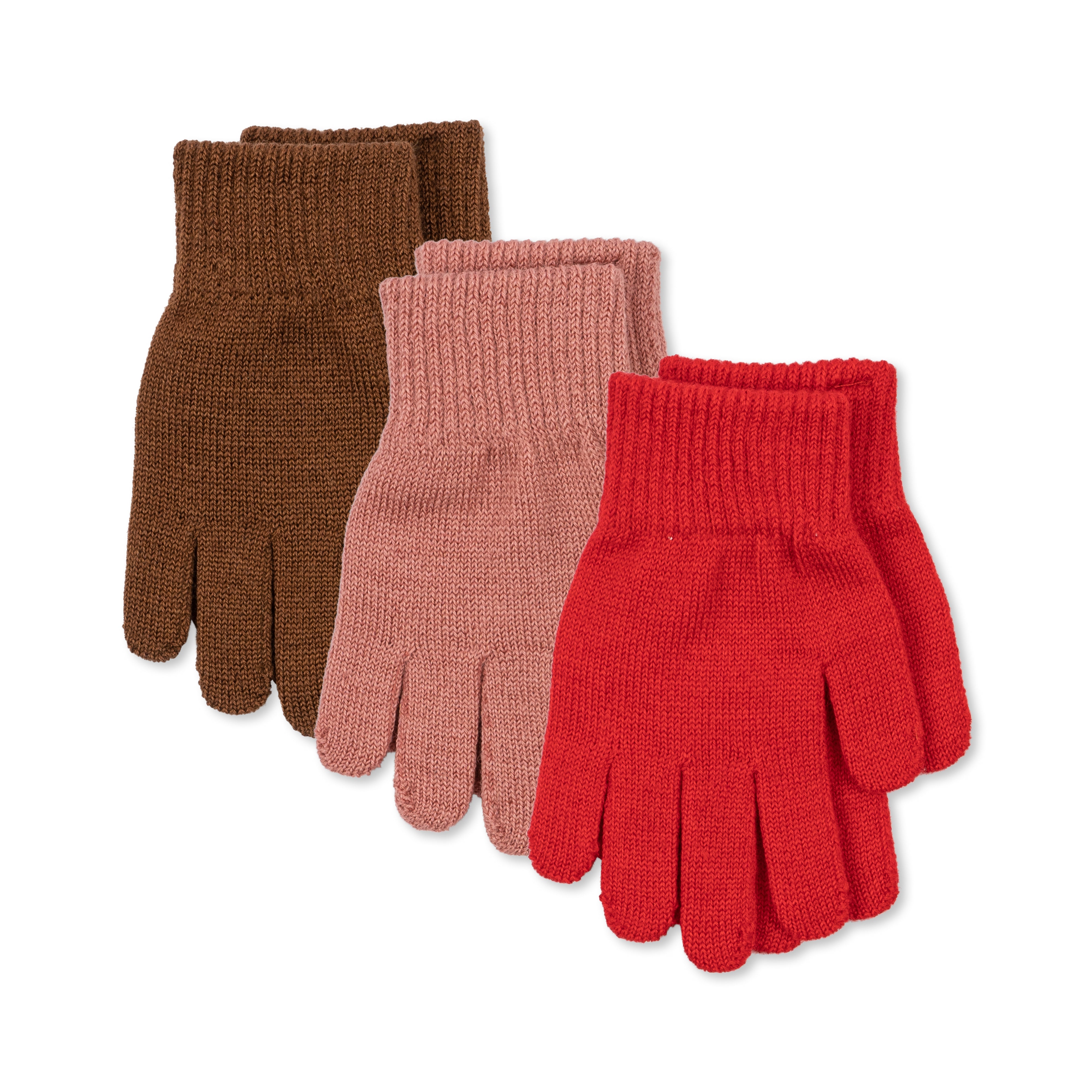 Konges Sløjd A/S Filla handschuhe 3er-pack Handschuhe ROSE/PECAN/SCARLET