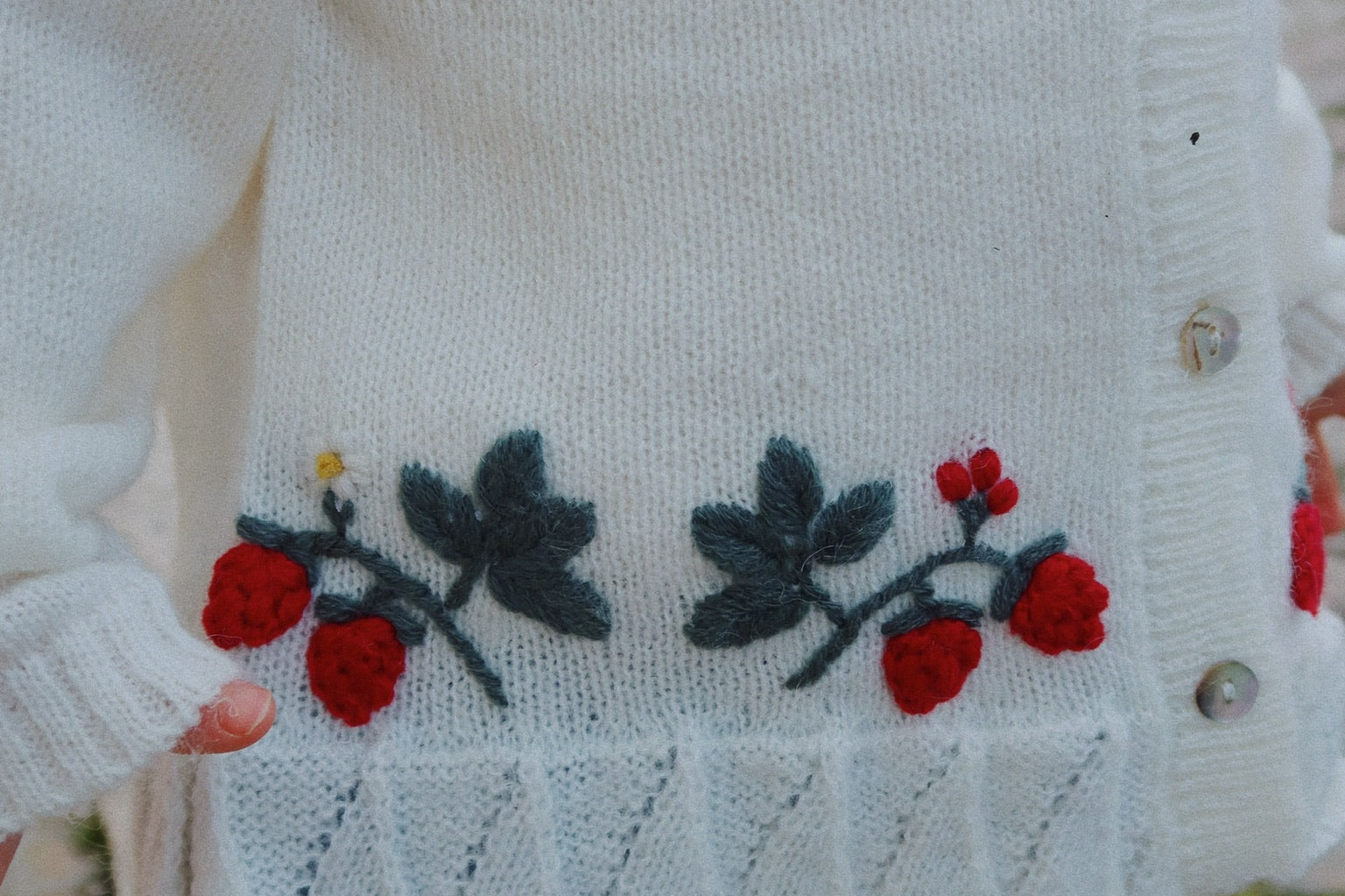 Konges Sløjd A/S Strickblusen bright white