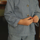 Konges Sløjd A/S WOVEN PANTS blue stripe