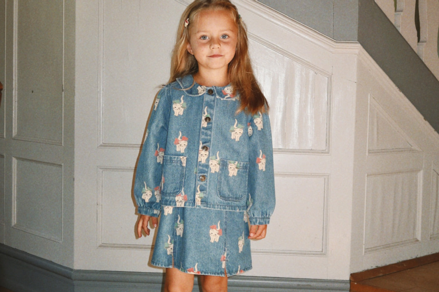 Konges Sløjd A/S WOVEN DRESSES bow kitty denim