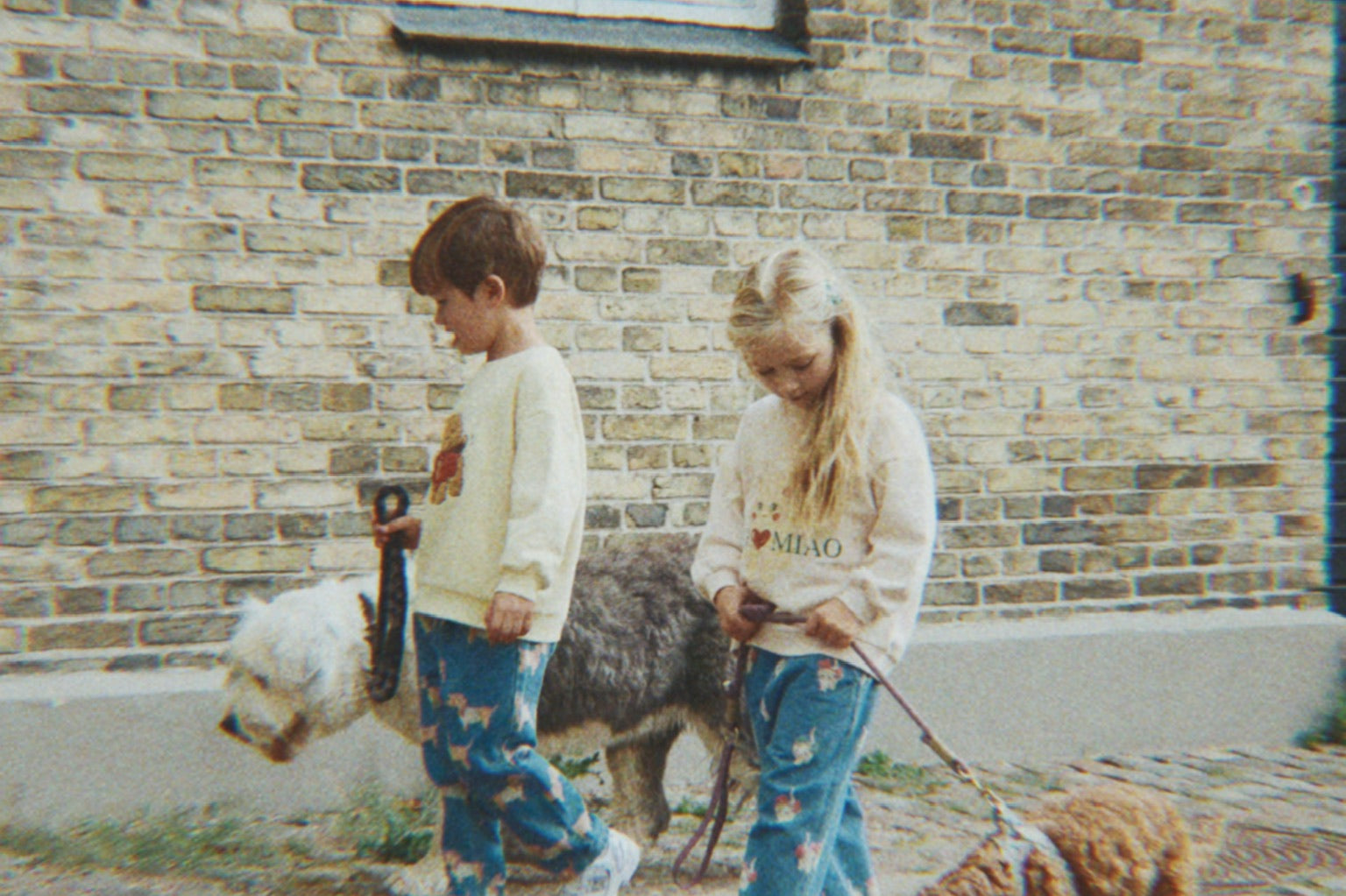 Konges Sløjd A/S WOVEN PANTS bow kitty denim