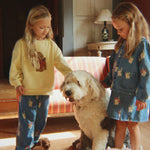 Konges Sløjd A/S Hosen - Gewebt bow kitty denim