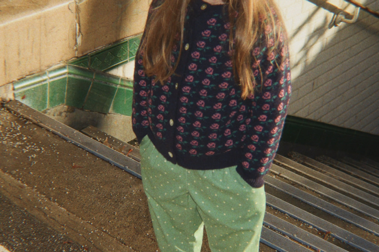 Konges Sløjd A/S WOVEN PANTS dot pistacchi