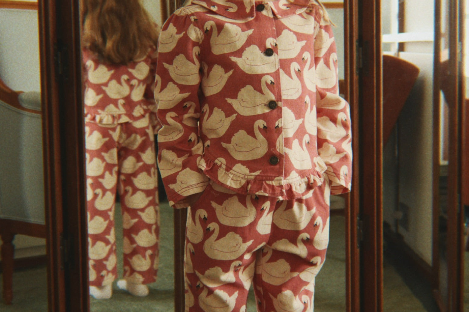 Konges Sløjd A/S WOVEN PANTS swan rose