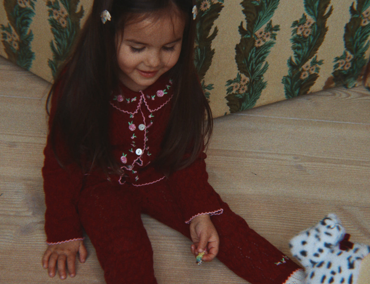 Konges Sløjd A/S KNITTED PANTS pomegranate
