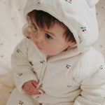 Konges Sløjd A/S Strampler mit Kaputze cherry