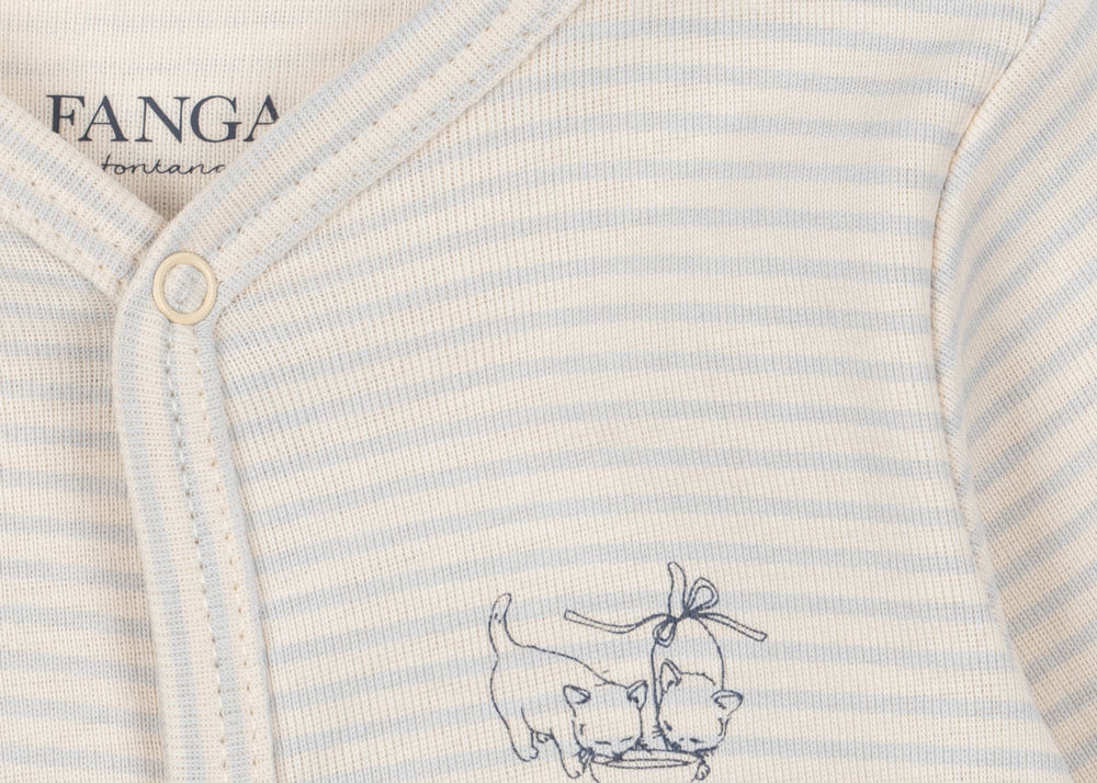 Konges Sløjd A/S Strampler tea stripe gray dawn