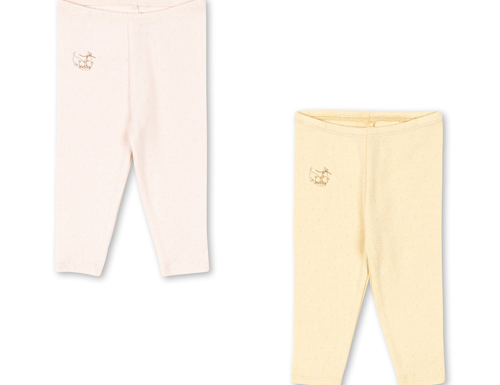 Konges Sløjd A/S JERSEY PANTS banana crepe/creole pink