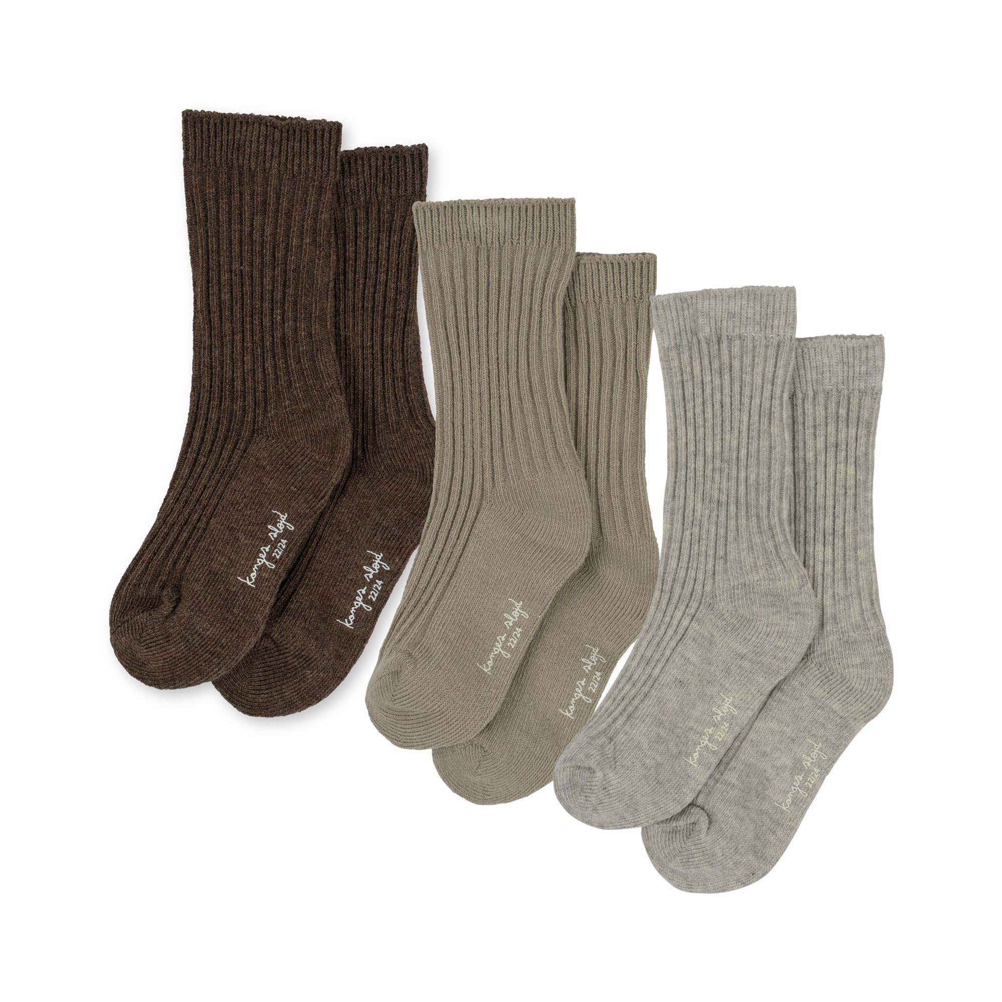 Konges Sløjd A/S Socken soft grey/ment/brown