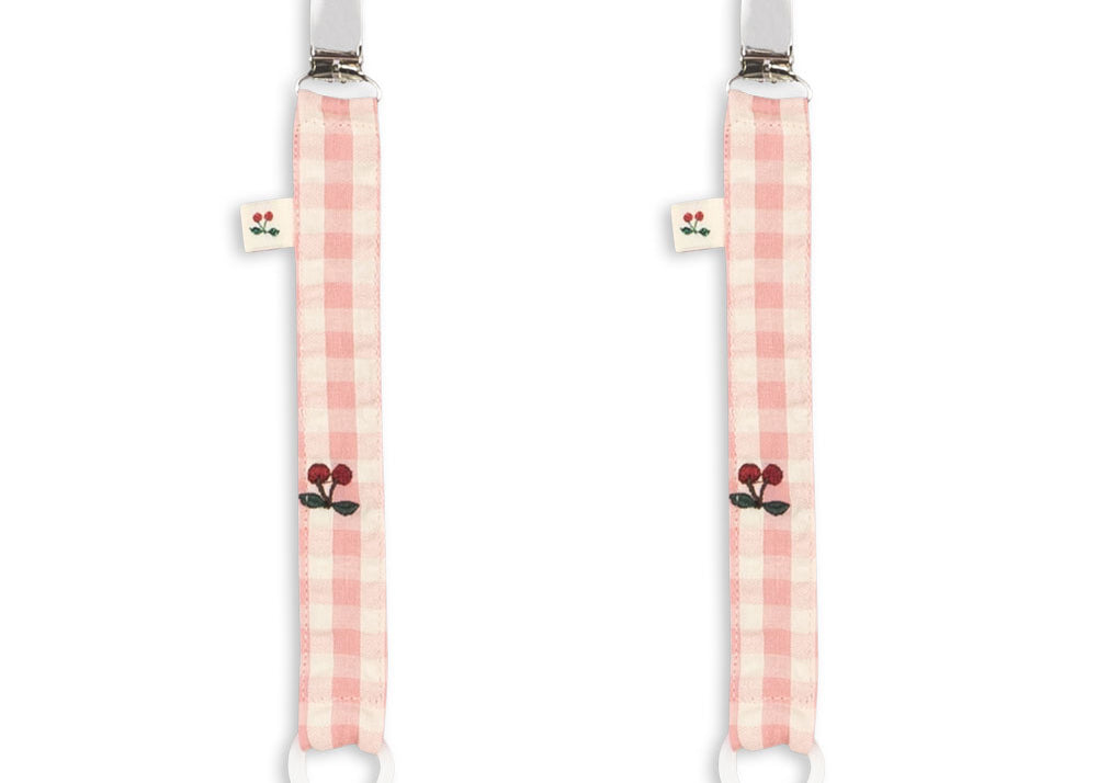 Konges Sløjd A/S Schnuller powder pink check