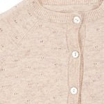 Konges Sløjd A/S Strickblusen off white melange pointelle