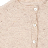 Konges Sløjd A/S Strickblusen off white melange pointelle