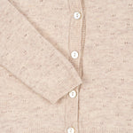 Konges Sløjd A/S Strickblusen off white melange pointelle