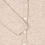 Konges Sløjd A/S Strickblusen off white melange pointelle