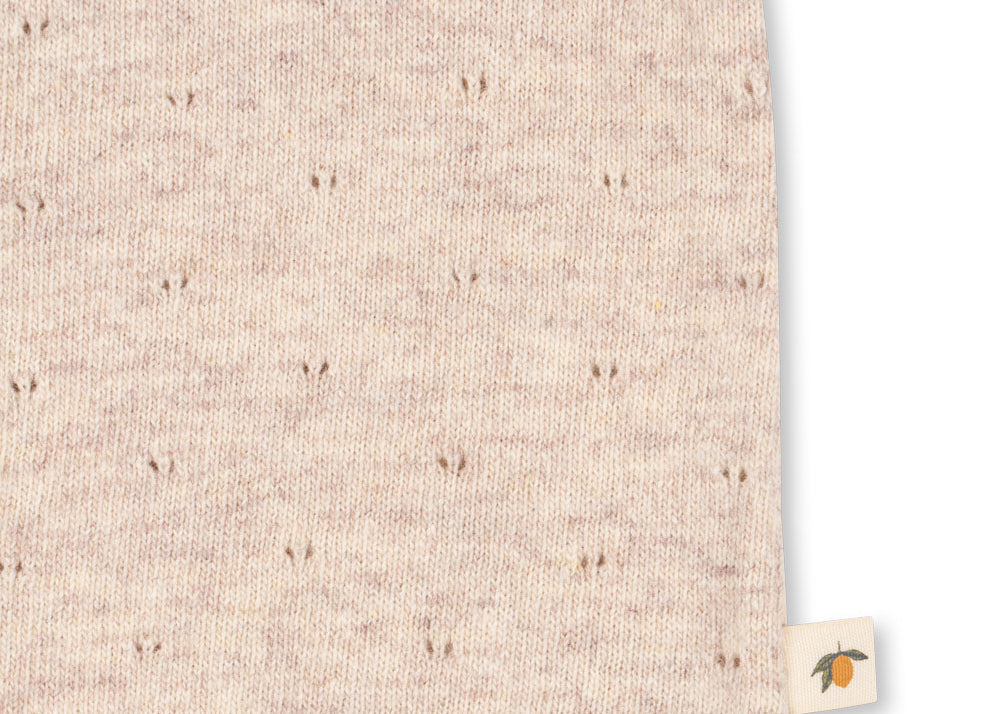 Konges Sløjd A/S Strickblusen off white melange pointelle