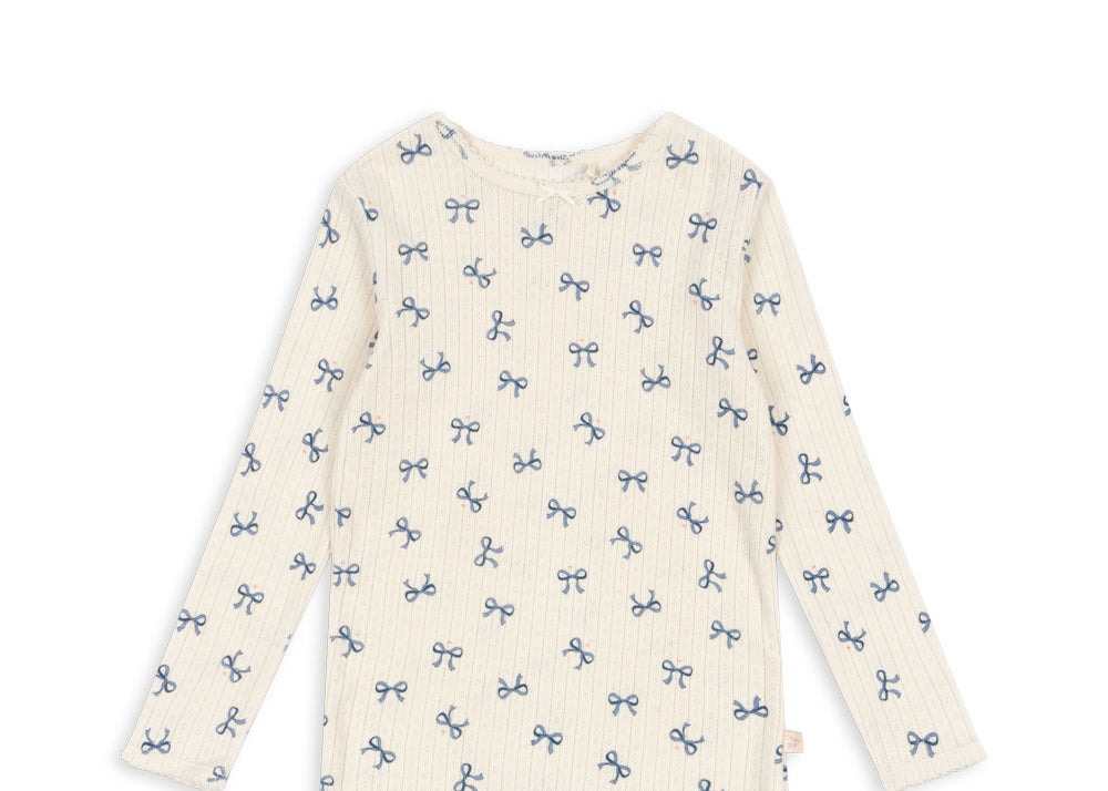 Konges Sløjd A/S Blusen - Jersey bow bleu