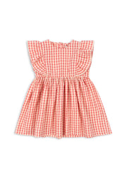 Konges Sløjd A/S WOVEN DRESSES flamingo plume check