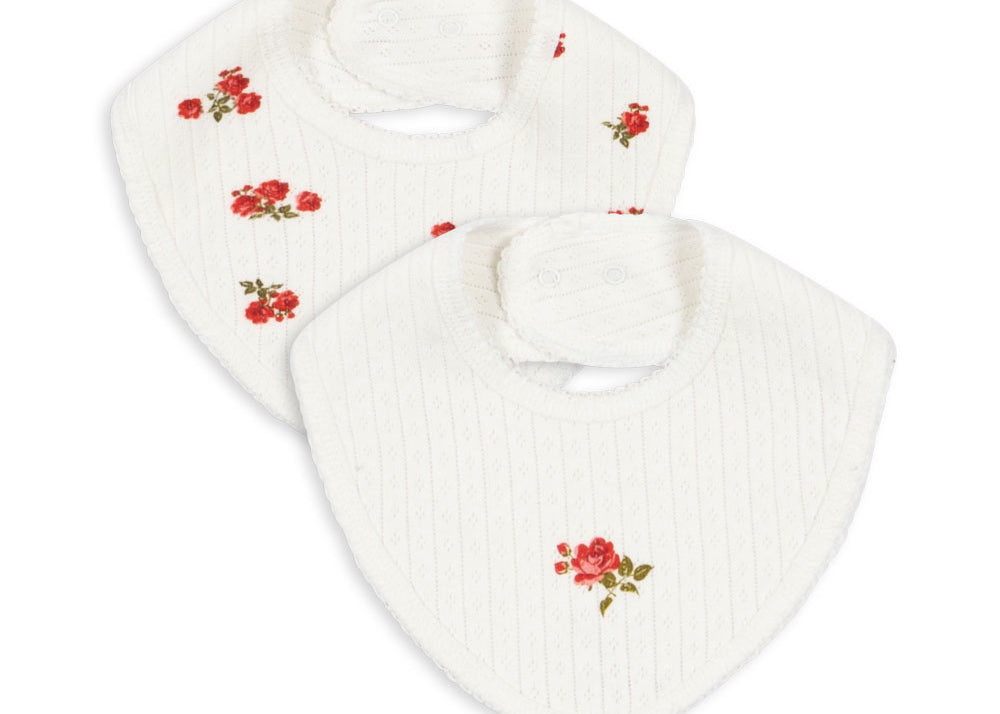 Konges Sløjd A/S Bandana Lätzchen rose red/snow white