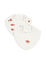 Konges Sløjd A/S Bandana Lätzchen rose red/snow white