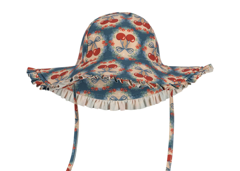 Konges Sløjd A/S UV Sonnenhüte cherry bow blue