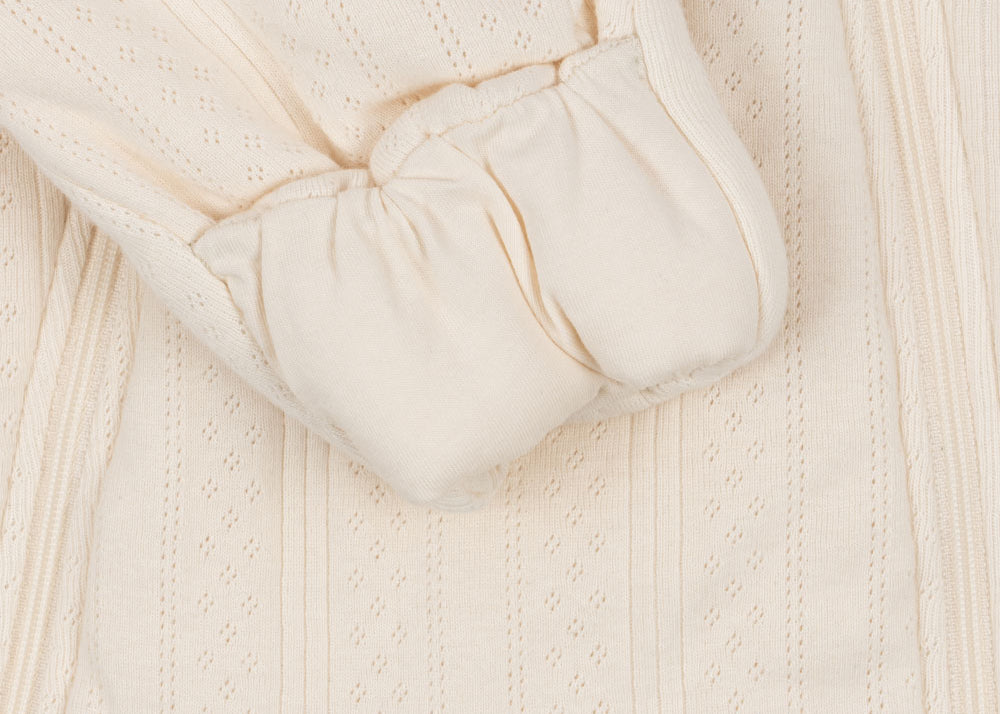 Konges Sløjd A/S Strampler mit Kaputze antique white