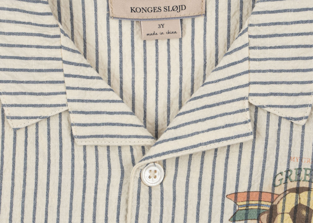 Konges Sløjd A/S Kurzärmelige Blusen - Gewebt stripe bluie