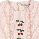 Konges Sløjd A/S Kurzärmelige Blusen - Gewebt peony stripe