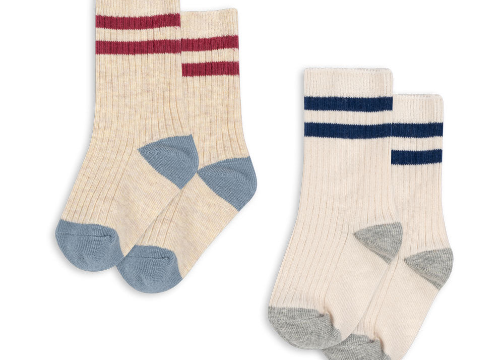 Konges Sløjd A/S Socken off white/multi strip