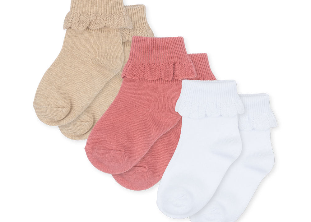 Konges Sløjd A/S Socken sand/optic white/raspberry