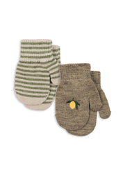 Konges Sløjd A/S Fäustlinge lemon/stripe