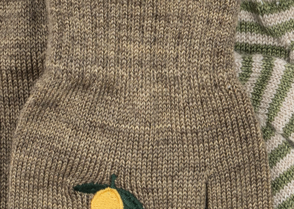 Konges Sløjd A/S Fäustlinge lemon/stripe