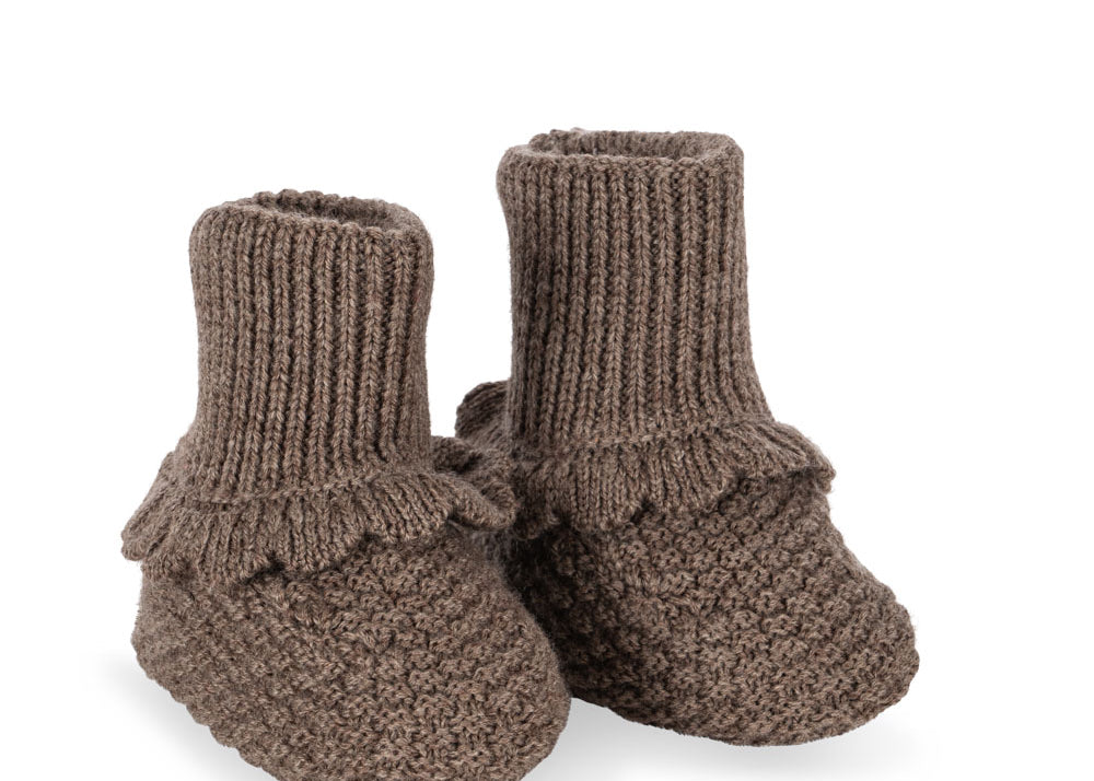 Konges Sløjd A/S Babystiefel bunny brown melange