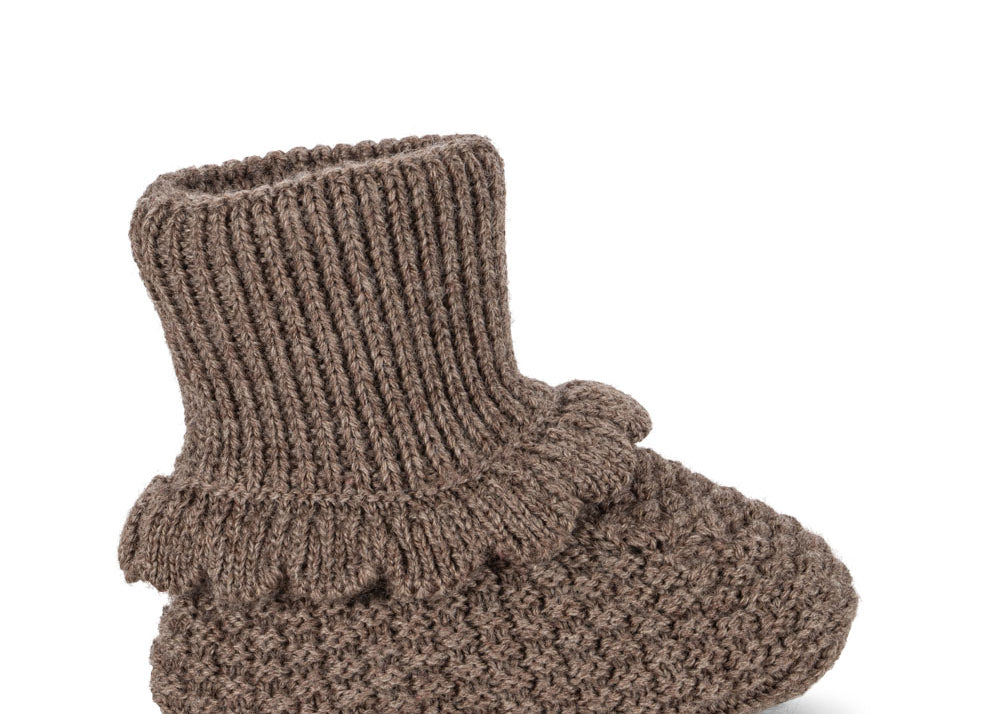 Konges Sløjd A/S Babystiefel bunny brown melange