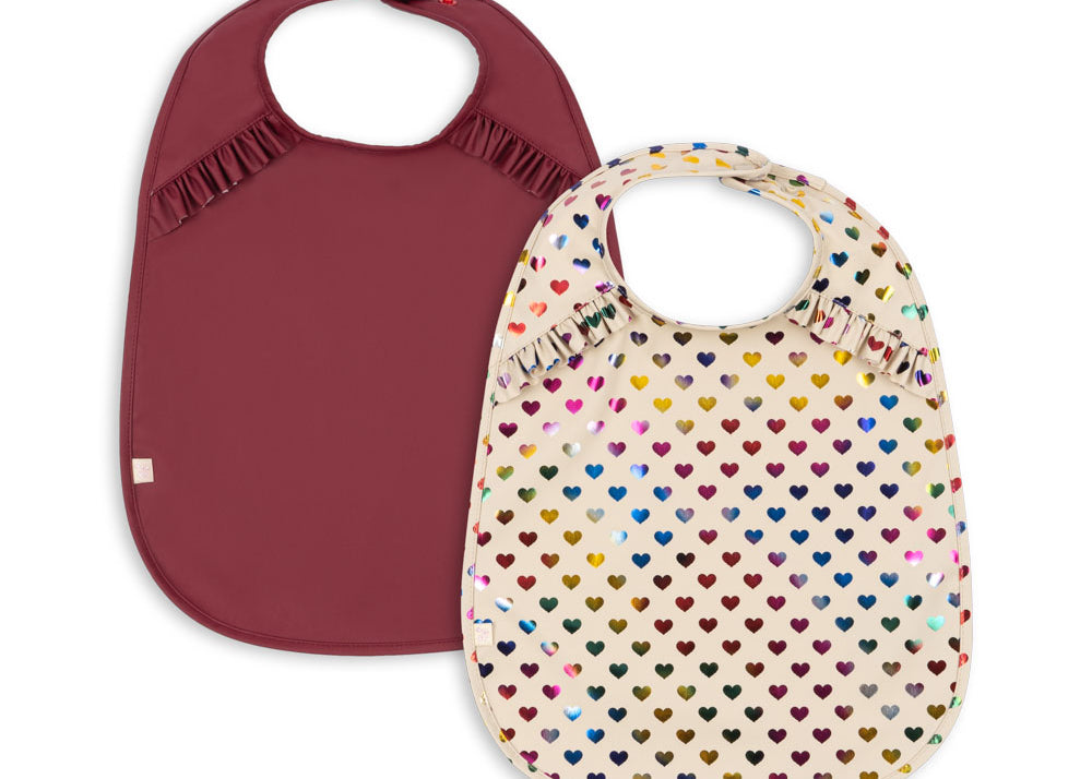 Konges Sløjd A/S Lätzchen coeur glitter/sangria