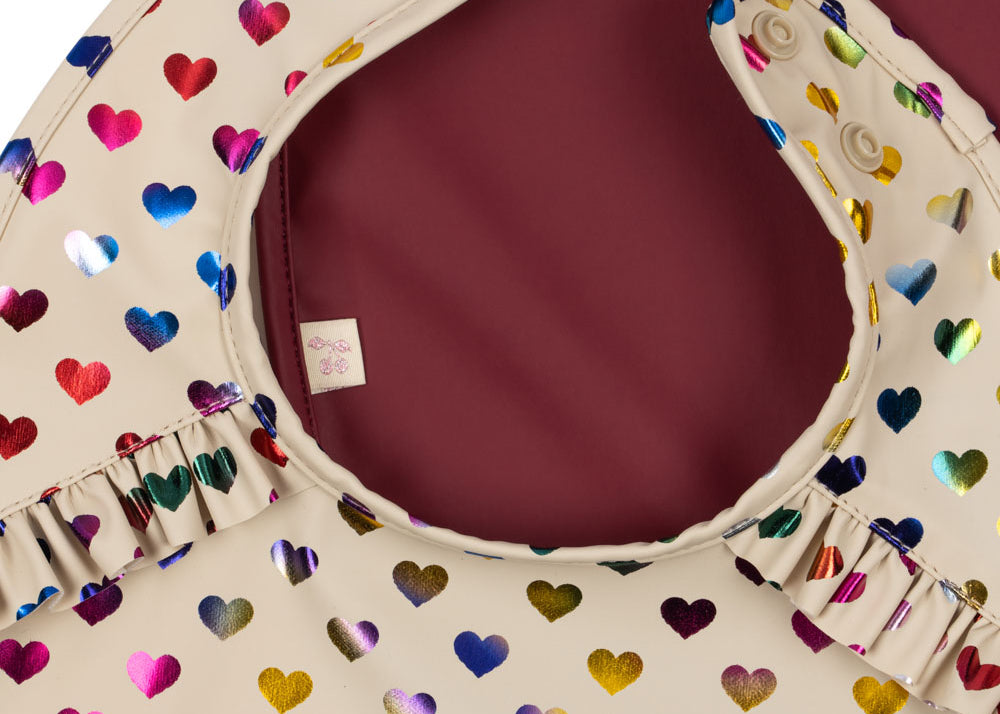 Konges Sløjd A/S Lätzchen coeur glitter/sangria