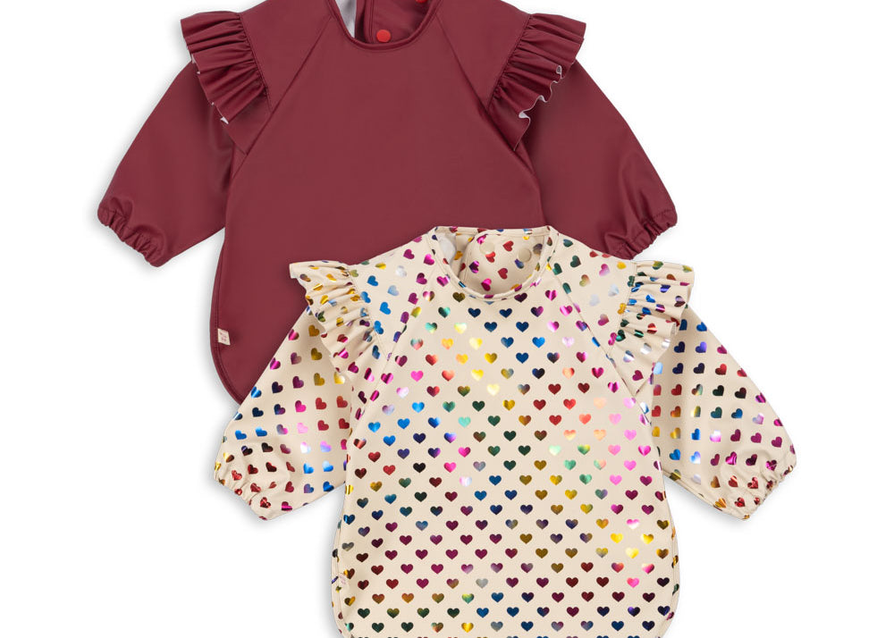 Konges Sløjd A/S Lätzchen coeur glitter/sangria
