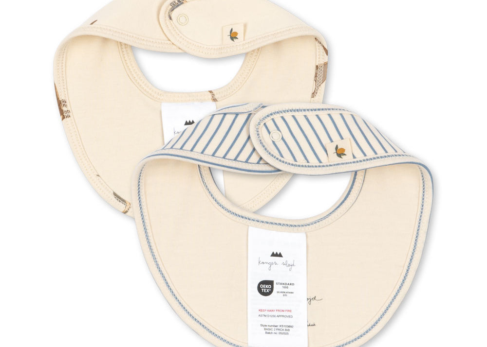 Konges Sløjd A/S Bandana Lätzchen kubi/stripe bluie
