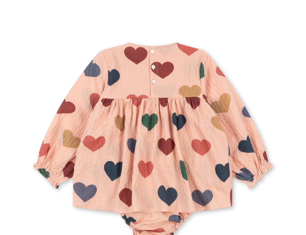 Konges Sløjd A/S WOVEN ROMPERS & JUMPSUITS coeur rose coloré