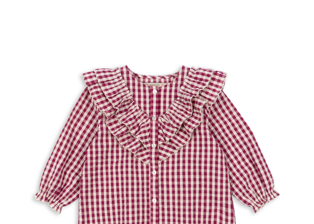 Konges Sløjd A/S Blusen - Gewebt sangria/butter check