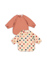 Konges Sløjd A/S DINNER BIBS coeur colore frappe/canyon rose