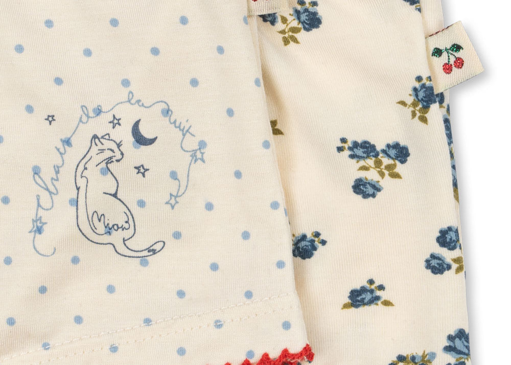 Konges Sløjd A/S Unterwäsche blue kitty dot/tramonto