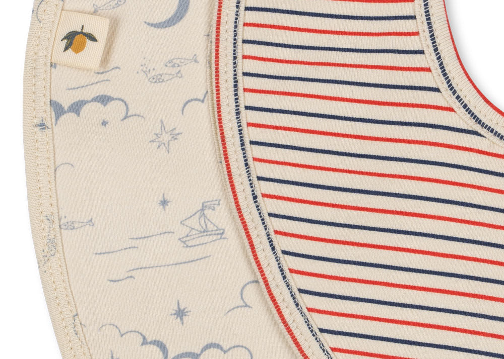 Konges Sløjd A/S BIBS stripe tricolore petit/cielo marino