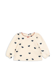 Konges Sløjd A/S Blusen - Jersey cuore tricolore