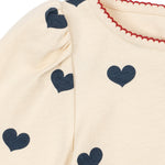 Konges Sløjd A/S Blusen - Jersey cuore tricolore