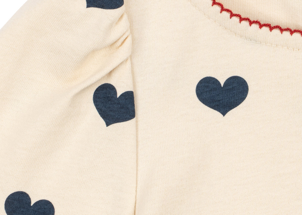 Konges Sløjd A/S Blusen - Jersey cuore tricolore